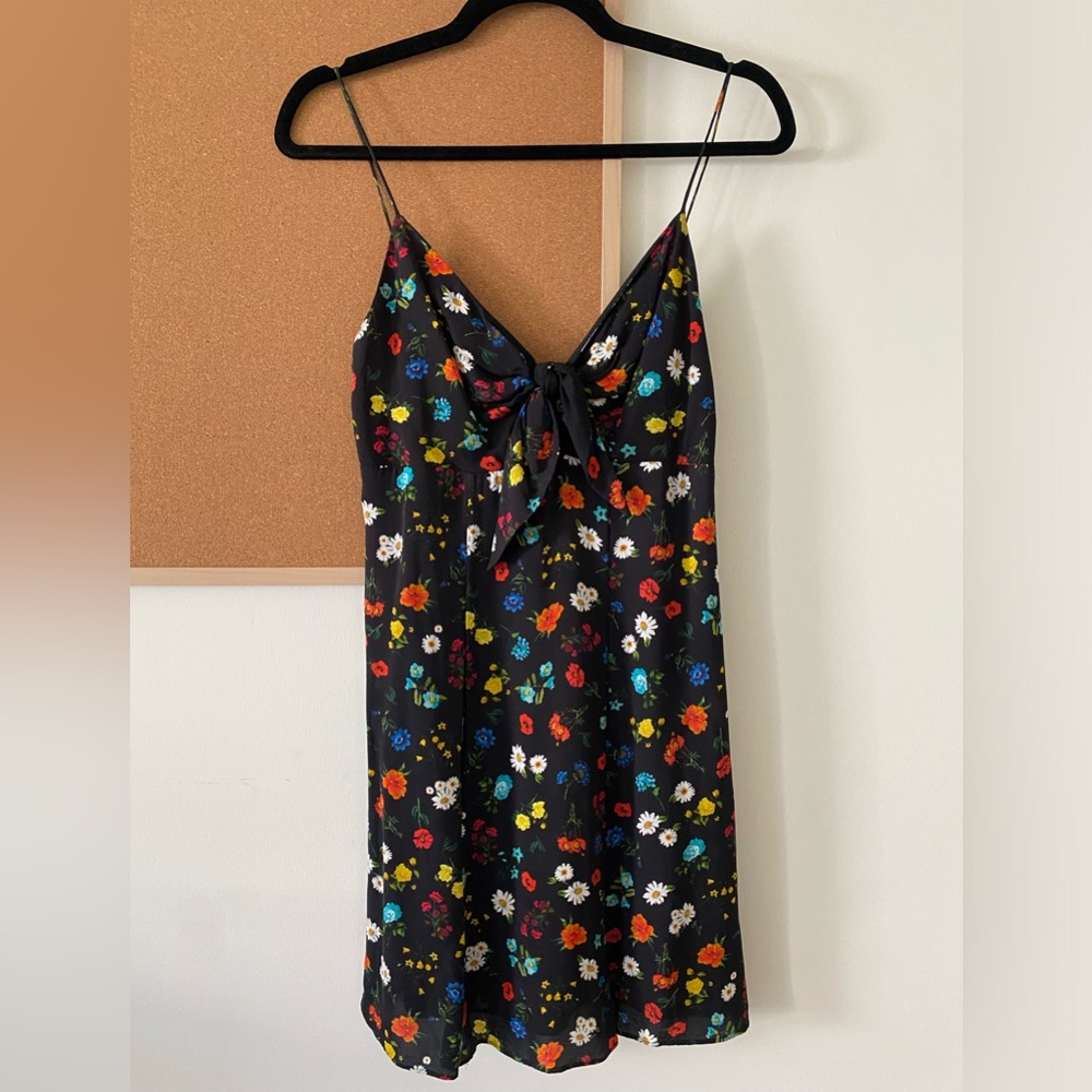 Alice + Olivia Keyhole Bow Floral Minidress Size XS